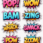 SFX / Comic Words - Sticker Sheet v23